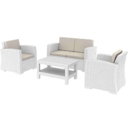 Αγόρασε MONACO WHITE ΣΕΤ 2ΘΕΣΙΟΥ ΚΑΝΑΠΕ ΜΕ ΜΑΞ. ΠΟΛ/ΝΙΟΥ σε μοναδική τιμή στο clickforshop.gr