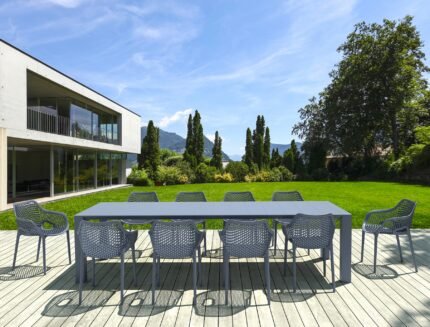 Αγόρασε Σετ Τραπεζαρίας 11τμχ Vegas Air XL Dark Grey 100X260/300Χ75εκ. σε μοναδική τιμή στο clickforshop.gr