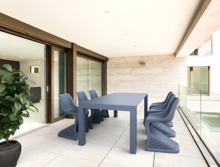 Αγόρασε Σετ Τραπεζαρίας 7τμχ Vegas Bloom Dark Grey 100X180/220Χ75εκ. σε μοναδική τιμή στο clickforshop.gr