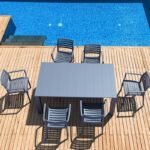 Αγόρασε Σετ Τραπεζαρίας 7τμχ Vegas Artemis Dark Grey 100X180/220Χ75εκ. σε μοναδική τιμή στο clickforshop.gr
