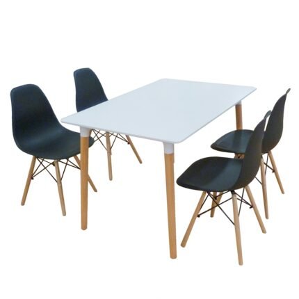 Αγόρασε Σετ Τραπεζαρίας Loft Black Randy 5τμχ 120Χ80X72εκ. σε μοναδική τιμή στο clickforshop.gr