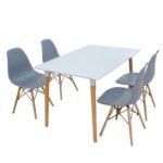 Αγόρασε Σετ Τραπεζαρίας Loft Grey Randy 5τμχ 120Χ80X72εκ. σε μοναδική τιμή στο clickforshop.gr