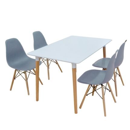 Αγόρασε Σετ Τραπεζαρίας Loft Grey Randy 5τμχ 120Χ80X72εκ. σε μοναδική τιμή στο clickforshop.gr