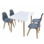 Αγόρασε Σετ Τραπεζαρίας Loft Plus Grey Randy 5τμχ 120Χ80X72εκ. σε μοναδική τιμή στο clickforshop.gr