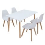 Αγόρασε Σετ Τραπεζαρίας Loft Plus White Randy 5τμχ 120Χ80X72εκ. σε μοναδική τιμή στο clickforshop.gr