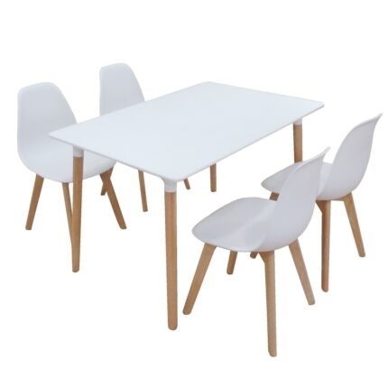 Αγόρασε Σετ Τραπεζαρίας Loft Plus White Randy 5τμχ 120Χ80X72εκ. σε μοναδική τιμή στο clickforshop.gr