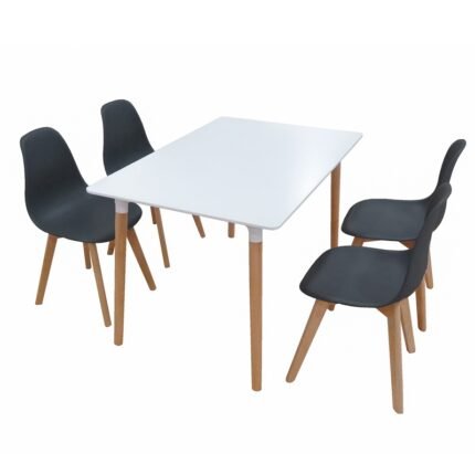 Αγόρασε Σετ Τραπεζαρίας Loft Plus Black Randy 5τμχ 120Χ80X72εκ. σε μοναδική τιμή στο clickforshop.gr