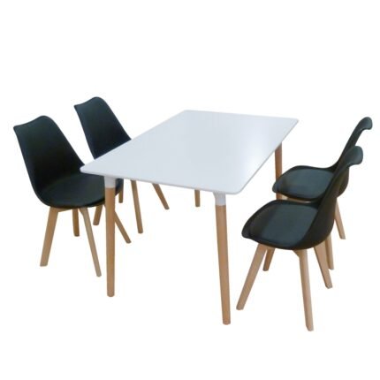 Αγόρασε Σετ Τραπεζαρίας Logan Plus Black Randy 5τμχ 120Χ80X72εκ. σε μοναδική τιμή στο clickforshop.gr