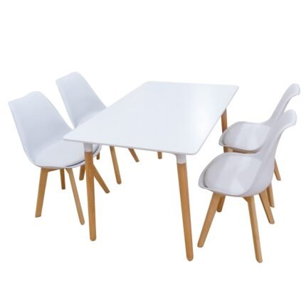 Αγόρασε Σετ Τραπεζαρίας Logan Plus White Randy 5τμχ 120Χ80X72εκ. σε μοναδική τιμή στο clickforshop.gr