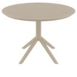 Αγόρασε SKY TAUPE Φ105X74εκ. ΤΡΑΠΕΖΙ ΠΟΛ/ΝΙΟΥ σε μοναδική τιμή στο clickforshop.gr