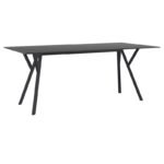 Αγόρασε MAX ΤΡΑΠΕΖΙ 180X90Χ74εκ. BLACK LAMINATE 12mm σε μοναδική τιμή στο clickforshop.gr