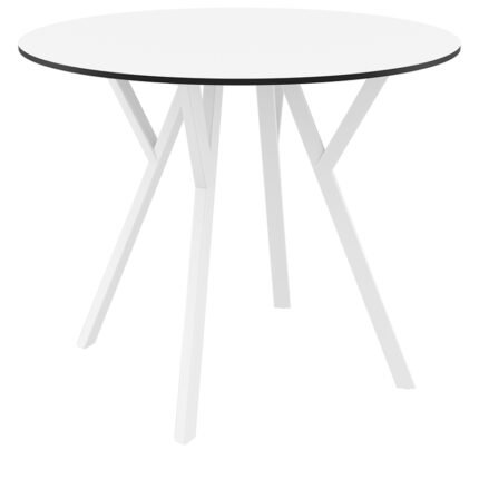 Αγόρασε MAX ΤΡΑΠΕΖΙ Φ90Χ74εκ. WHITE LAMINATE 12mm σε μοναδική τιμή στο clickforshop.gr