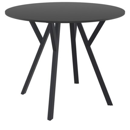 Αγόρασε MAX ΤΡΑΠΕΖΙ Φ90Χ74εκ. BLACK LAMINATE 12mm σε μοναδική τιμή στο clickforshop.gr