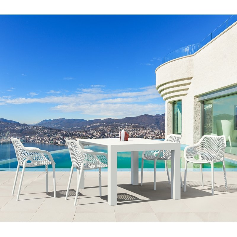 Σετ Τραπεζαρίας 5τμχ Vegas Air XL White 100X100/140Χ75εκ. Αγόρασε Σετ Τραπεζαρίας 5τμχ Vegas Air XL White 100X100/140Χ75εκ. σε μοναδική τιμή στο clickforshop.gr