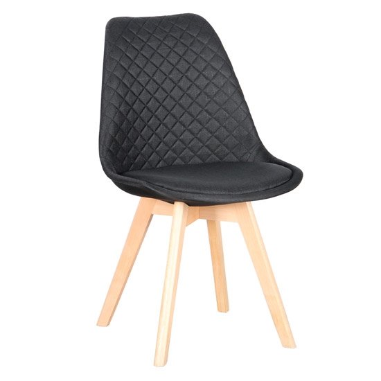 Καρέκλα Τραπεζαρίας Ξύλινη 4τμχ Bianca S Black Ύφασμα 50x55x83.5εκ. Αγόρασε Καρέκλα Τραπεζαρίας Ξύλινη 4τμχ Bianca S Black Ύφασμα 50x55x83.5εκ. σε μοναδική τιμή στο clickforshop.gr