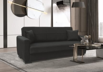 Αγόρασε ANIMA BLACK ΥΦΑΣΜΑ 3ΘΕΣΙΟΣ ΚΑΝΑΠΕΣ/ΚΡΕΒΑΤΙ ΜΕ ΑΠΟΘ.ΧΩΡΟ 210X80X75εκ. σε μοναδική τιμή στο clickforshop.gr