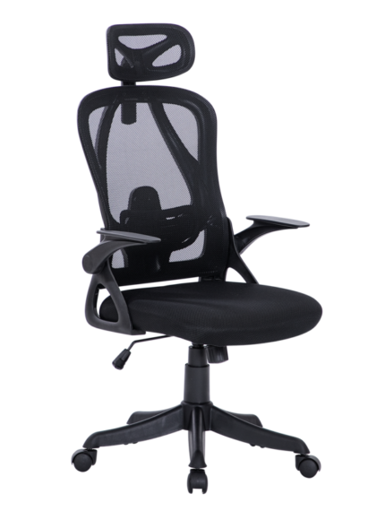 Αγόρασε A8982 ΜΑΥΡO MESH ΠΟΛΥΘΡΟΝΑ ΓΡΑΦΕΙΟΥ 58X64X120/130εκ. σε μοναδική τιμή στο clickforshop.gr