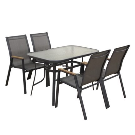 Αγόρασε SELBY SET ΤΡΑΠΕΖΑΡΙΑΣ 5ΤΜΧ ΑΝΘΡΑΚΙ 120Χ70εκ. σε μοναδική τιμή στο clickforshop.gr