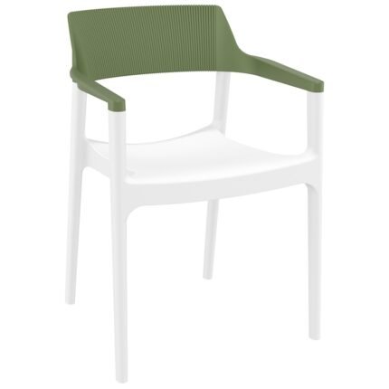 Αγόρασε TULUM WHITE/OLIVE GREEN ΠΟΛΥΘΡΟΝΑ ΠΟΛ/ΝΙΟΥ 55X52X79εκ. σε μοναδική τιμή στο clickforshop.gr