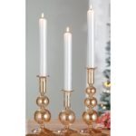 Κηροπήγιο ArteLibre Διάφανο/Μελί Γυαλί 20.5cm - Image 2