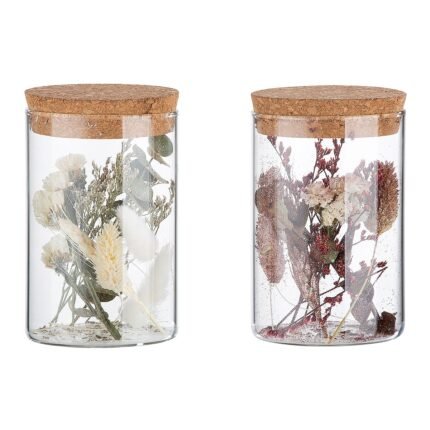 Βρες το Διακοσμητικό ArteLibre Αποξηραμένο Λουλούδι Σε Δοχείο Με Glitter Διάφανο Γυαλί 12.5cm Σε 2 Σχέδια σε μοναδική τιμή στο clickforshop.gr
