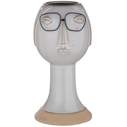 Βρες το Κασπώ ArteLibre Πρόσωπο Με Γυαλιά Γκρι Πορσελάνη 12x11.5x23.5cm σε μοναδική τιμή στο clickforshop.gr
