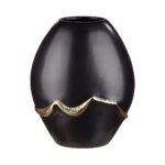 Βάζο ArteLibre Μαύρο/Χρυσό Κεραμικό 11x20x25cm - Image 2