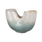 Βάζο ArteLibre Μπεζ/Τιρκουάζ Κεραμικό 7x19x13cm - Image 2