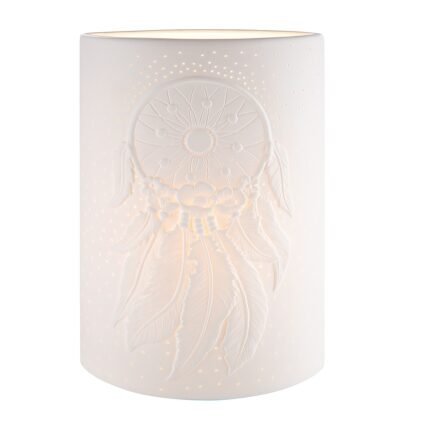 Βρες το Λάμπα Επιτραπέζια ArteLibre Με Διακόσμηση Μάτι Λευκό Πορσελάνη 10.5x18x28cm σε μοναδική τιμή στο clickforshop.gr