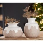 Βάζο ArteLibre Λευκό/Μπεζ Κεραμικό 20cm - Image 2