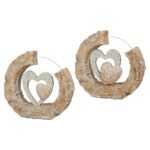 Βρες το Διακοσμητικό ArteLibre Καρδιές Σε Κορμό Ξύλου Φυσικό/Λευκό Polyresin 4x19x17.5cm Σε 2 Σχέδια σε μοναδική τιμή στο clickforshop.gr