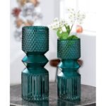 Βάζο ArteLibre Τιρκουάζ Γυαλί 30cm - Image 2