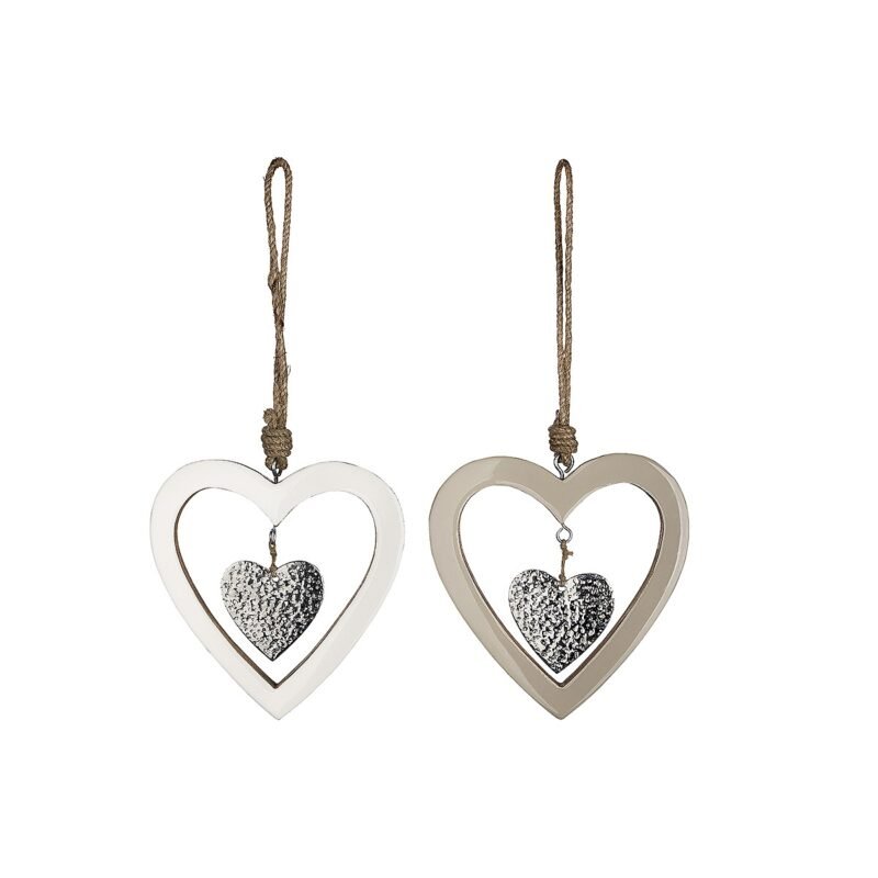 Βρες το Διακοσμητικό Κρεμαστό ArteLibre Καρδιές Λευκό/Γκρι Ξύλο 2x15x28cm Σε 2 Σχέδια σε μοναδική τιμή στο clickforshop.gr