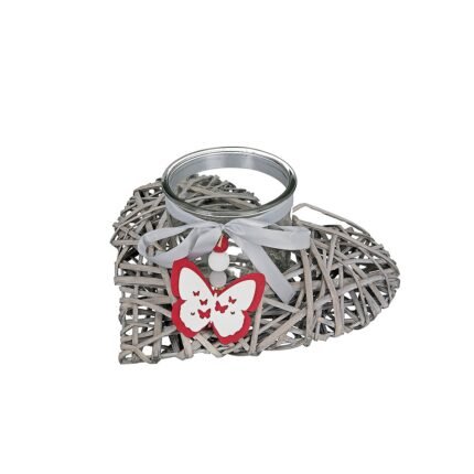 Βρες το Κηροπήγιο ArteLibre Καρδιά Με Πεταλούδα Γκρι Ξύλο 30x30x14cm Σε 2 Σχέδια σε μοναδική τιμή στο clickforshop.gr