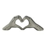 Βρες το Διακοσμητικό ArteLibre Χέρια Σχηματίζουν Καρδιά Ασημί Κεραμικό 10x45x15cm σε μοναδική τιμή στο clickforshop.gr