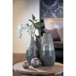 Βάζο ArteLibre Ασημί/Γκρι Κεραμικό 12.5x12.5x23cm - Image 2