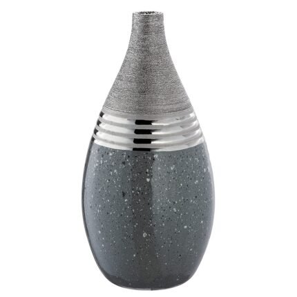 Βρες το Βάζο ArteLibre Ασημί/Γκρι Κεραμικό 16x16x34.5cm σε μοναδική τιμή στο agoraepiplou.gr