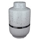 Βρες το Βάζο ArteLibre Λευκό/Ασημί Κεραμικό 12.5x12.5x19.5cm σε μοναδική τιμή στο clickforshop.gr