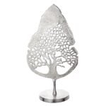 Διακοσμητικό ArteLibre Φύλλο Σε Βάση Ασημί Αλουμίνιο 28x51cm - Image 2