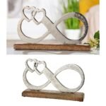 Διακοσμητικό ArteLibre Άπειρο Σε Βάση Ασημί/Φυσικό Αλουμίνιο/Ξύλο 5x25.5x16cm - Image 2