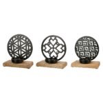 Βρες το Θήκη Ρεσώ ArteLibre Με Διακοσμητικό Κύκλο Σε Βάση Μαύρο/Φυσικό Αλουμίνιο/Ξύλο 10x18x20cm Σε 3 Σχέδια σε μοναδική τιμή στο clickforshop.gr