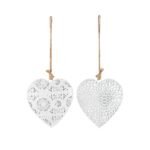 Βρες το Διακοσμητικό Κρεμαστό ArteLibre Καρδιά Λευκό Μέταλλο 1x12x12.5cm Σε 2 Σχέδια σε μοναδική τιμή στο clickforshop.gr