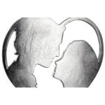 Διακοσμητικό ArteLibre Ερωτευμένοι Σε Βάση Ασημί/Φυσικό Αλουμίνιο/Ξύλο 5x16x19cm - Image 2