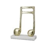 Βρες το Διακοσμητικό ArteLibre Μουσική Νότα Σε Βάση Χρυσό/Λευκό Αλουμίνιο/Μάρμαρο 7.5x20x27cm σε μοναδική τιμή στο clickforshop.gr
