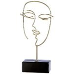 Βρες το Διακοσμητικό ArteLibre Πρόσωπο Σε Βάση Χρυσό/Μαύρο Μέταλλο 8x18x37cm σε μοναδική τιμή στο clickforshop.gr
