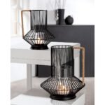 Κηροπήγιο ArteLibre Με Χερούλι Μαύρο/Φυσικό Μέταλλο 19.5cm - Image 2