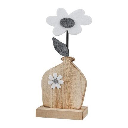 Βρες το Διακοσμητικό ArteLibre Λουλούδι Σε Βάζο ArteLibre Φυσικό MDF/Ύφασμα 6x9x21cm σε μοναδική τιμή στο clickforshop.gr