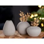 Βάζο ArteLibre Γκρι Κεραμικό 12cm Σε 3 Σχέδια - Image 2