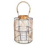 Βρες το Φανάρι ArteLibre Φυσικό/Μαύρο Rattan/Μέταλλο 33cm σε μοναδική τιμή στο clickforshop.gr