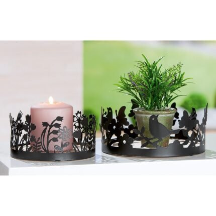 Βρες το Βάση Γλάστρας ArteLibre Με Διακόσμηση Μαύρο/Φυσικό Μέταλλο/Ξύλο Φ20x9.5cm σε μοναδική τιμή στο clickforshop.gr